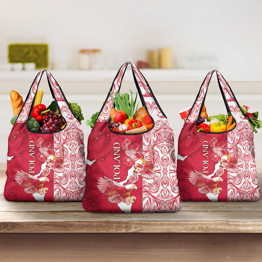 Poland Grocery Bag Two White Eagles Fighting - Wonder Print Shop