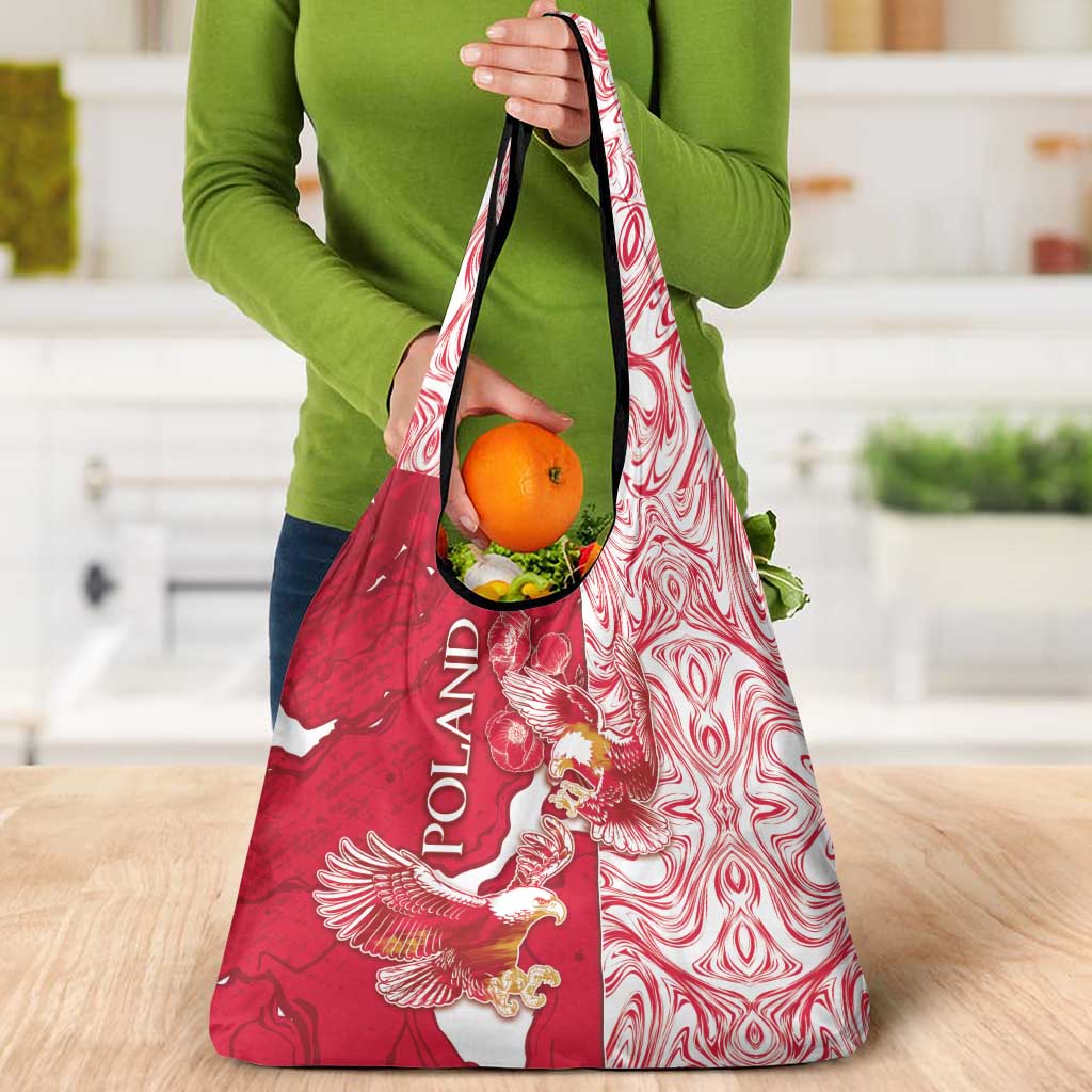 Poland Grocery Bag Two White Eagles Fighting - Wonder Print Shop