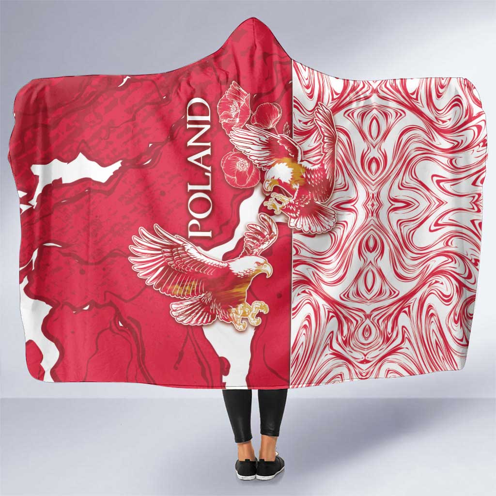 Poland Hooded Blanket Two White Eagles Fighting - Wonder Print Shop
