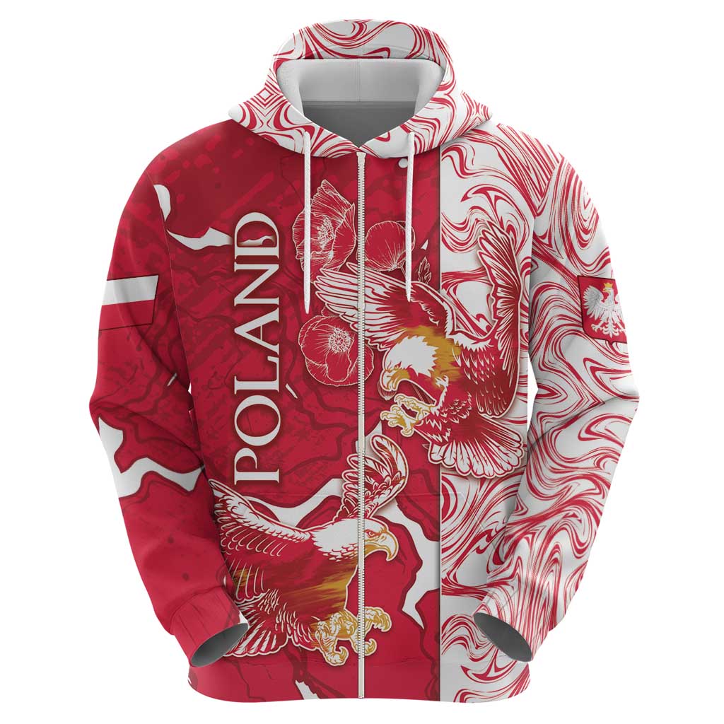 Personalized Poland Hoodie Two White Eagles Fighting - Wonder Print Shop
