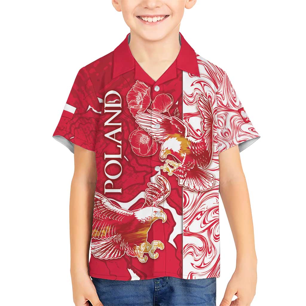 Personalized Poland Kid Hawaiian Shirt Two White Eagles Fighting - Wonder Print Shop