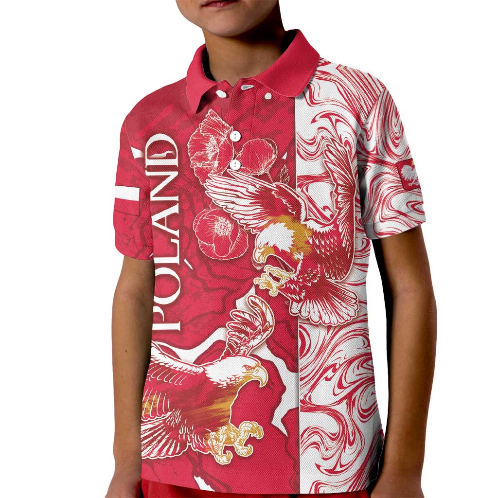 Personalized Poland Kid Polo Shirt Two White Eagles Fighting - Wonder Print Shop
