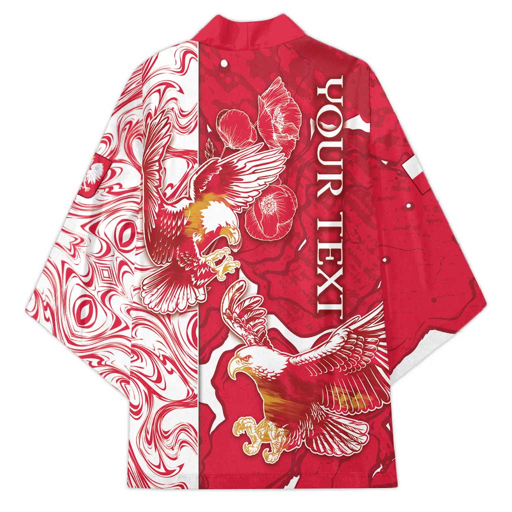 Personalized Poland Kimono Two White Eagles Fighting - Wonder Print Shop