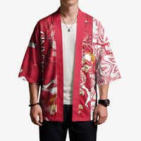 Personalized Poland Kimono Two White Eagles Fighting - Wonder Print Shop