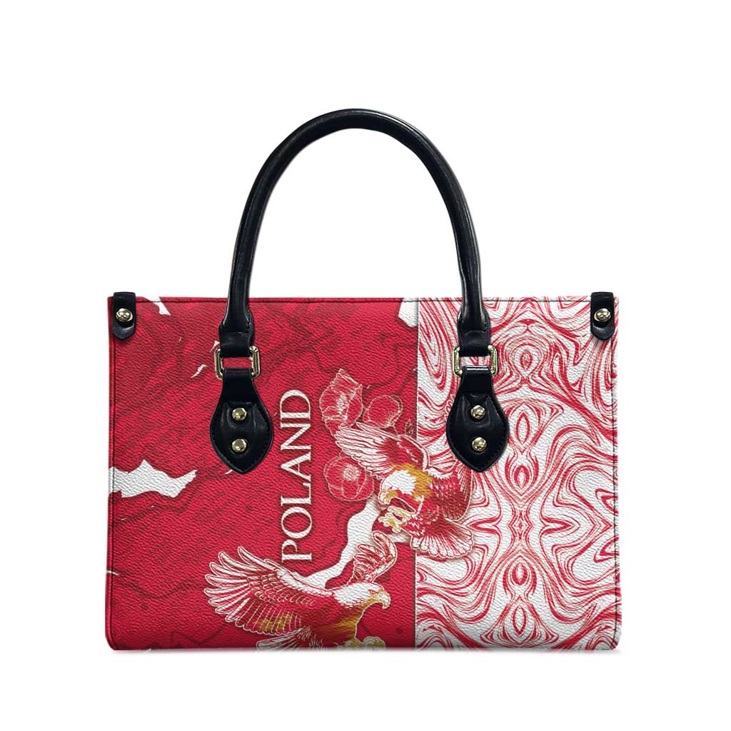 Poland Leather Bag Two White Eagles Fighting - Wonder Print Shop