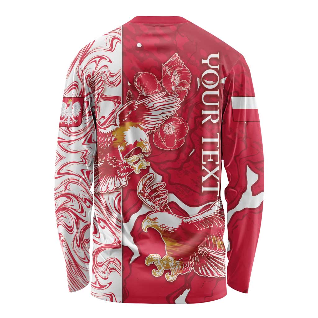 Personalized Poland Long Sleeve Shirt Two White Eagles Fighting - Wonder Print Shop