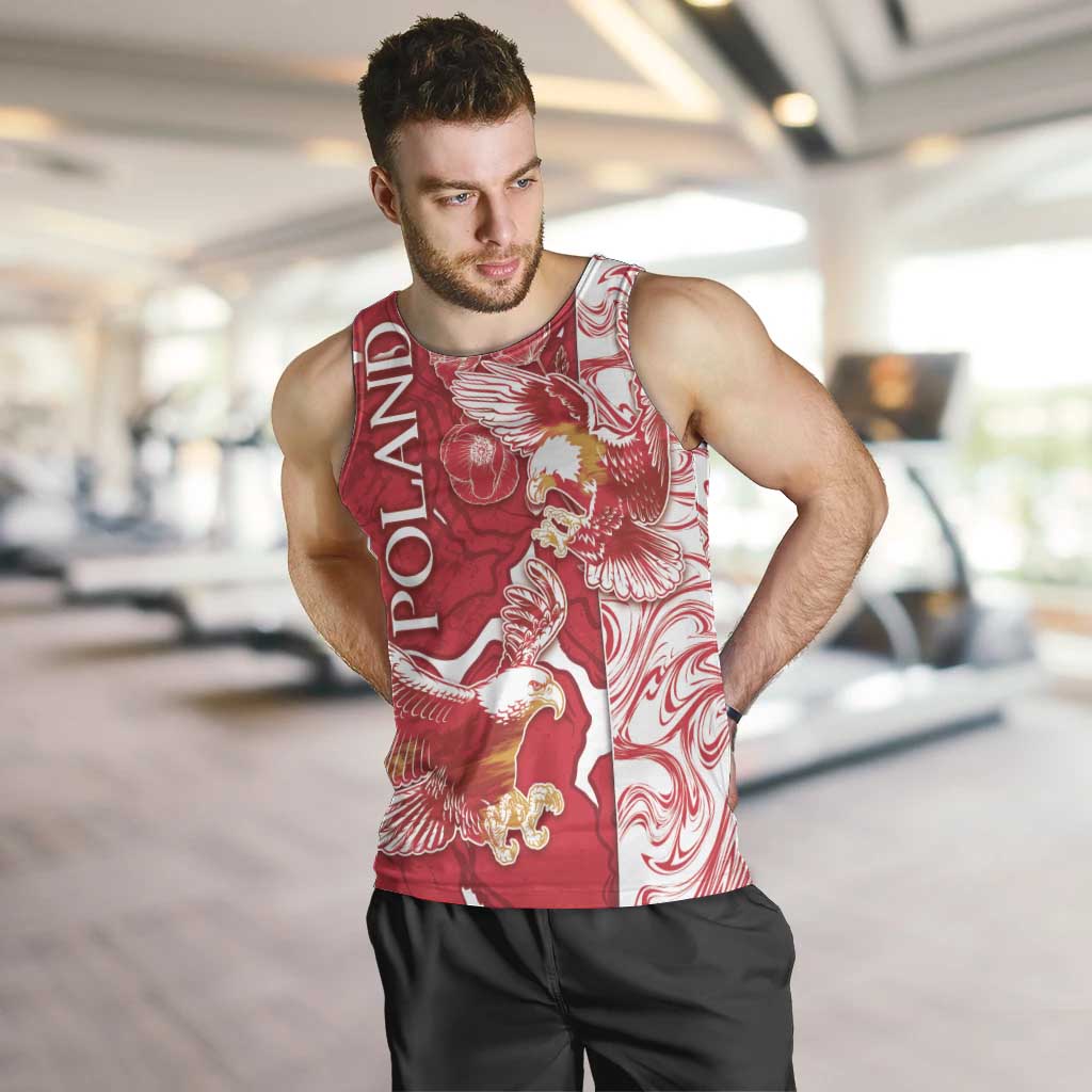 Personalized Poland Men Tank Top Two White Eagles Fighting - Wonder Print Shop