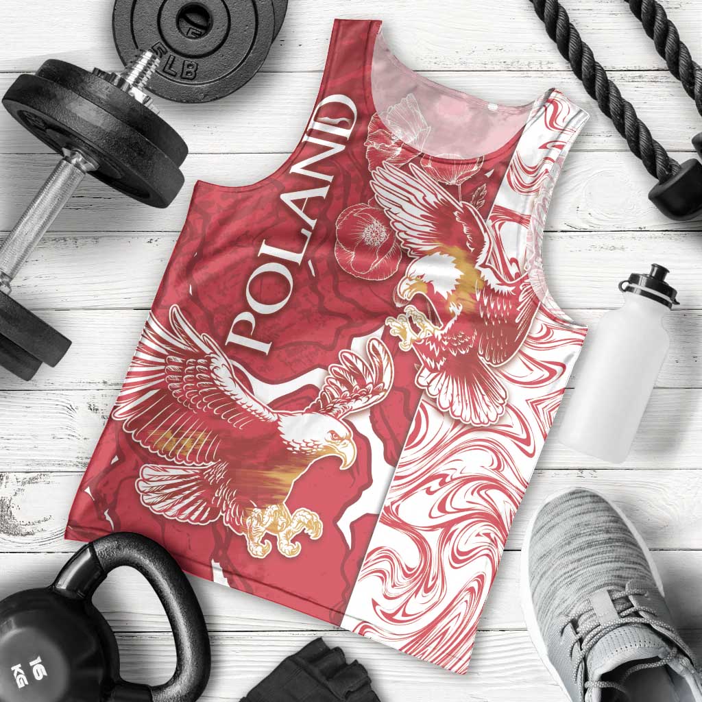 Personalized Poland Men Tank Top Two White Eagles Fighting - Wonder Print Shop
