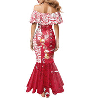 Personalized Poland Mermaid Dress Two White Eagles Fighting - Wonder Print Shop