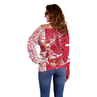 Personalized Poland Off Shoulder Sweater Two White Eagles Fighting - Wonder Print Shop