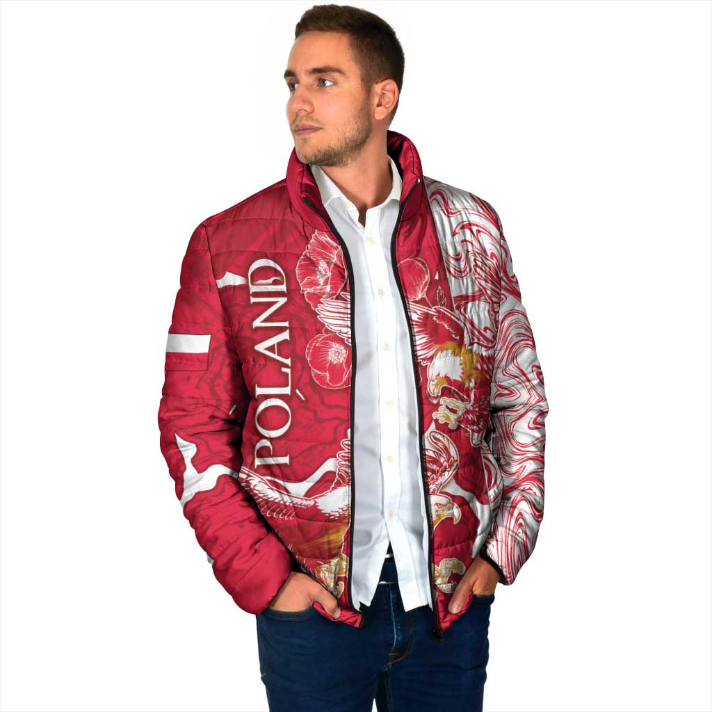 Personalized Poland Padded Jacket Two White Eagles Fighting - Wonder Print Shop