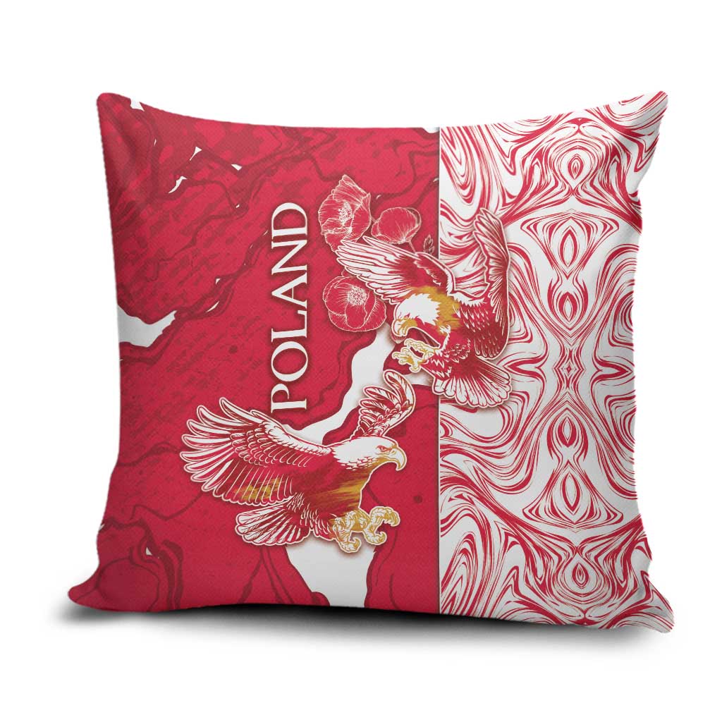 Poland Pillow Cover Two White Eagles Fighting - Wonder Print Shop