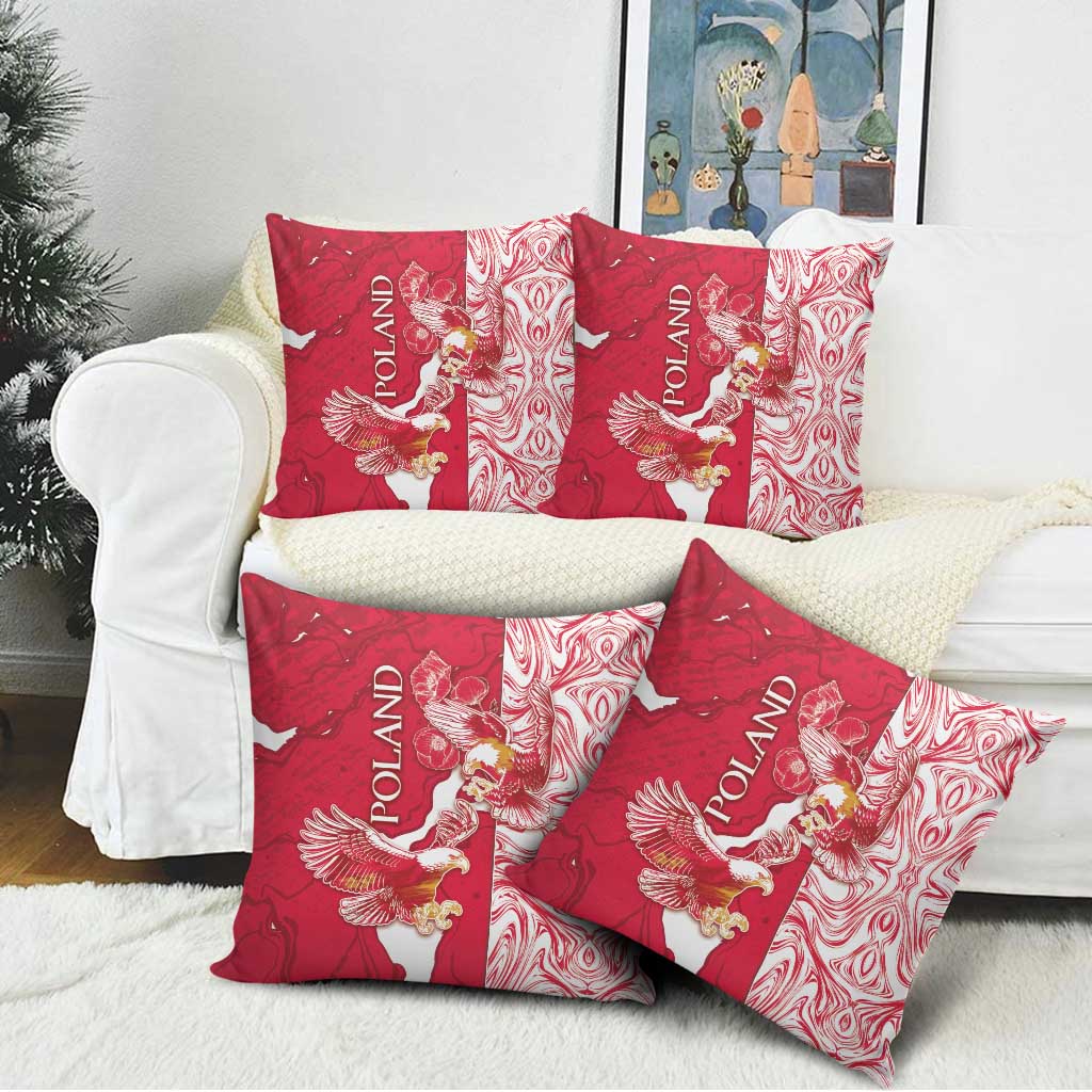 Poland Pillow Cover Two White Eagles Fighting - Wonder Print Shop