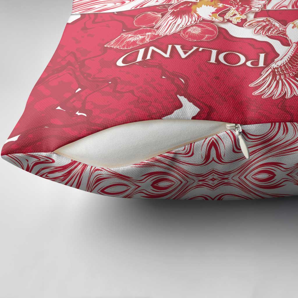 Poland Pillow Cover Two White Eagles Fighting - Wonder Print Shop