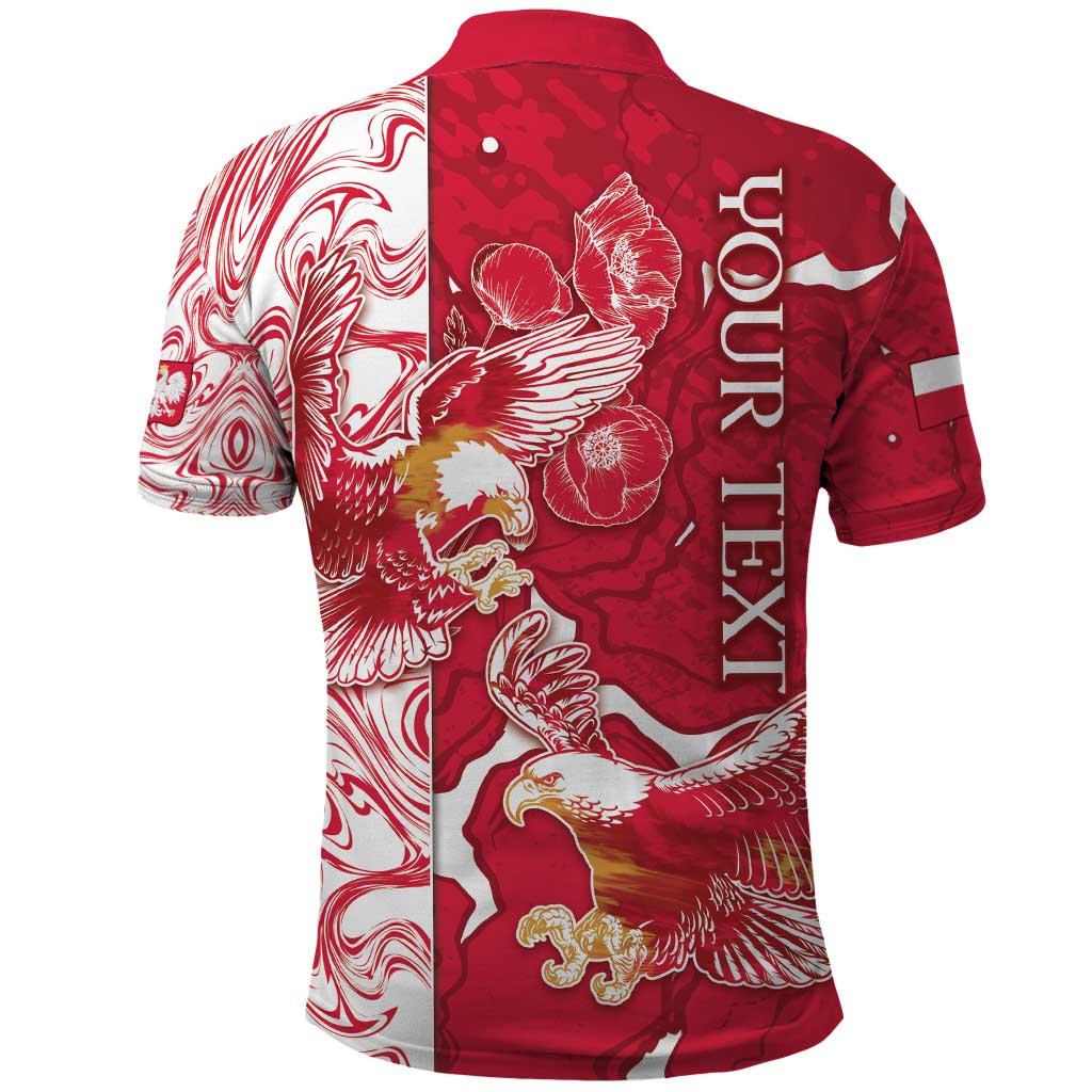 Personalized Poland Polo Shirt Two White Eagles Fighting - Wonder Print Shop
