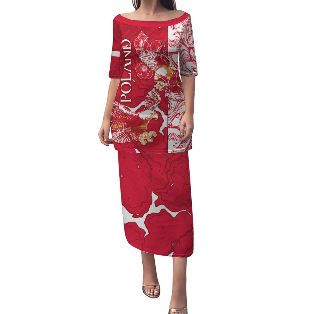 Personalized Poland Puletasi Two White Eagles Fighting - Wonder Print Shop