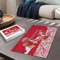 Poland Puzzle Two White Eagles Fighting - Wonder Print Shop