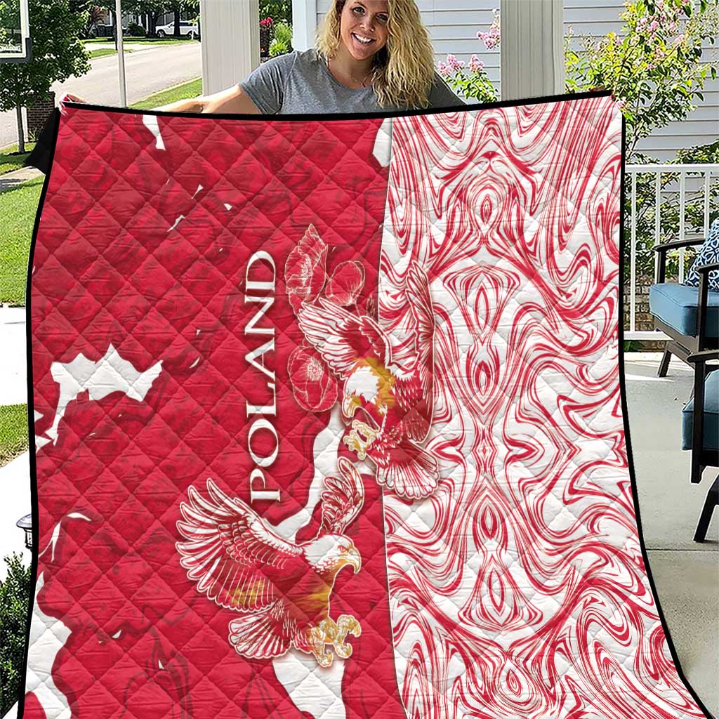 Poland Quilt Two White Eagles Fighting - Wonder Print Shop