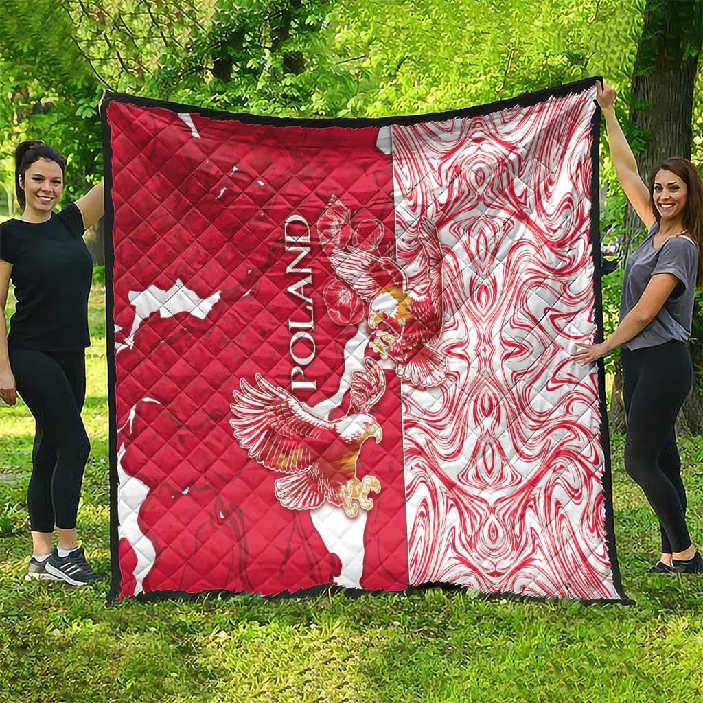 Poland Quilt Two White Eagles Fighting - Wonder Print Shop