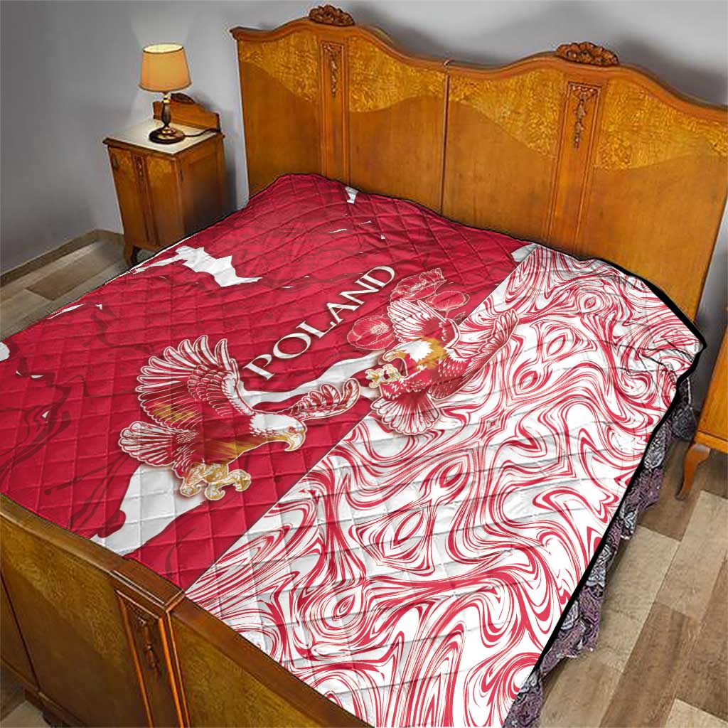 Poland Quilt Two White Eagles Fighting - Wonder Print Shop