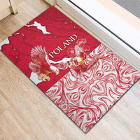 Poland Rubber Doormat Two White Eagles Fighting - Wonder Print Shop