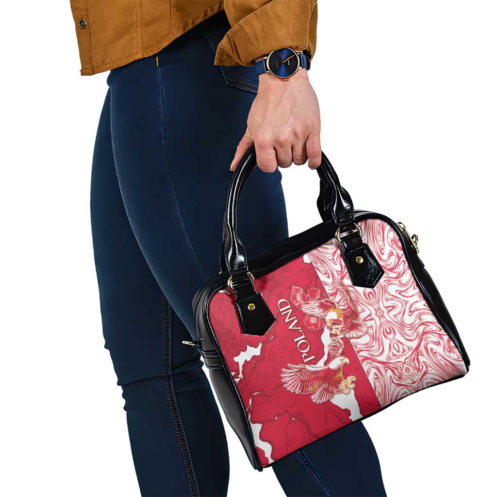 Poland Shoulder Handbag Two White Eagles Fighting - Wonder Print Shop