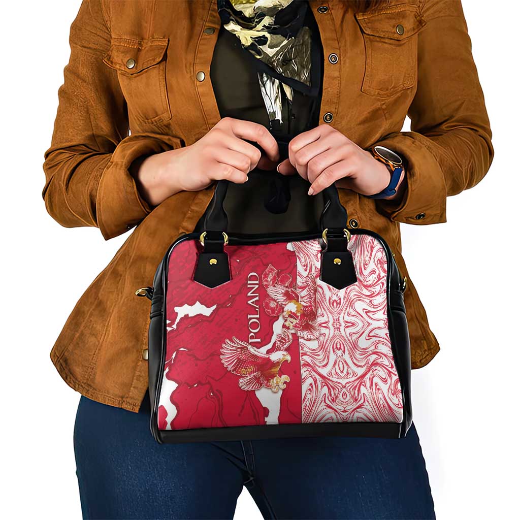 Poland Shoulder Handbag Two White Eagles Fighting - Wonder Print Shop