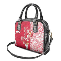 Poland Shoulder Handbag Two White Eagles Fighting - Wonder Print Shop