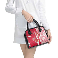 Poland Shoulder Handbag Two White Eagles Fighting - Wonder Print Shop