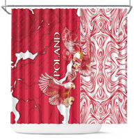 Poland Shower Curtain Two White Eagles Fighting - Wonder Print Shop