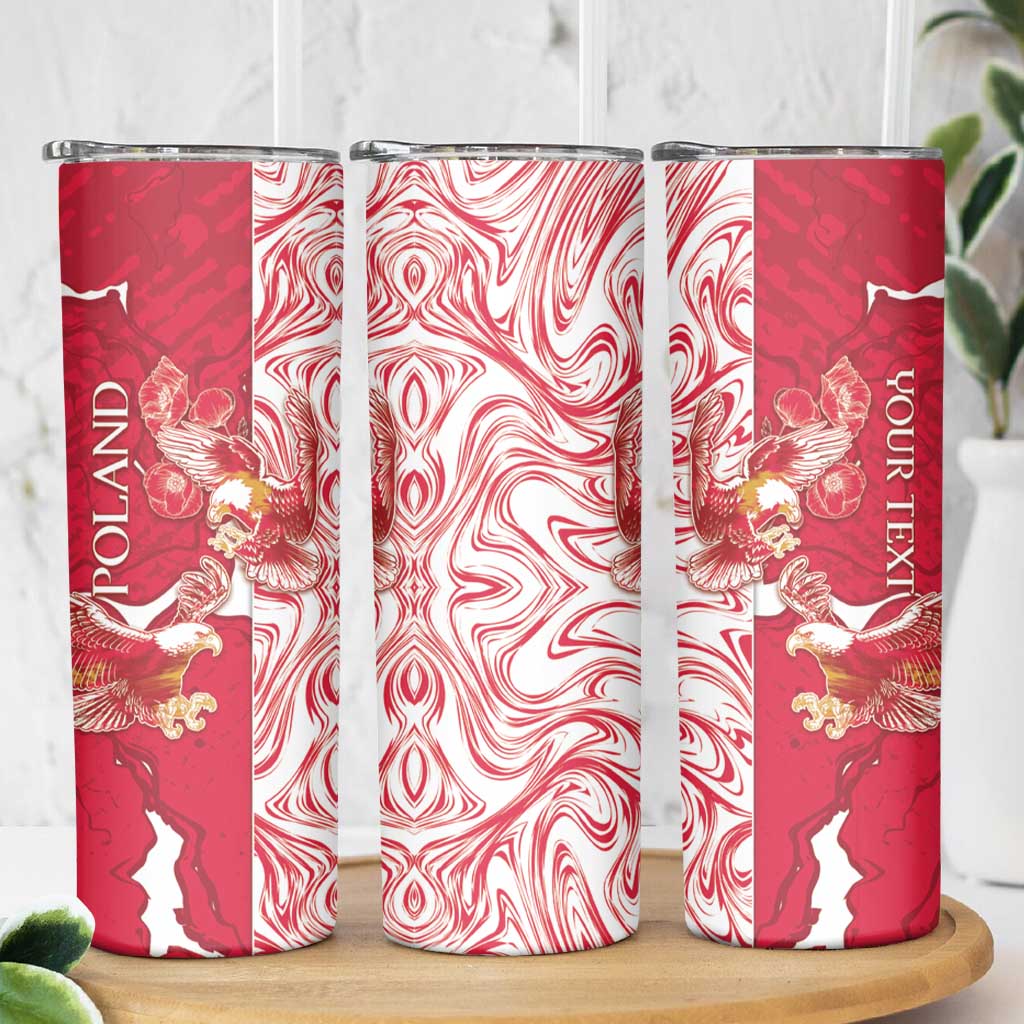 Personalized Poland Skinny Tumbler Two White Eagles Fighting - Wonder Print Shop