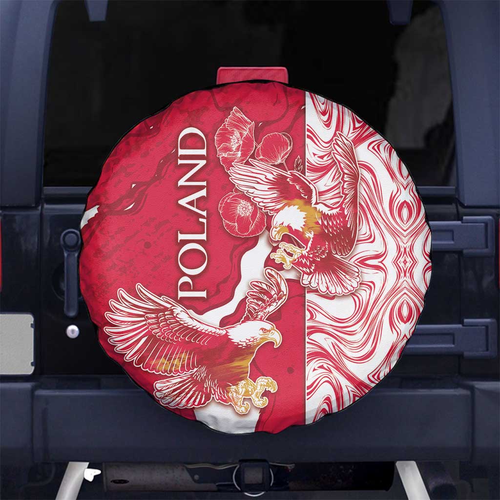 Poland Spare Tire Cover Two White Eagles Fighting - Wonder Print Shop