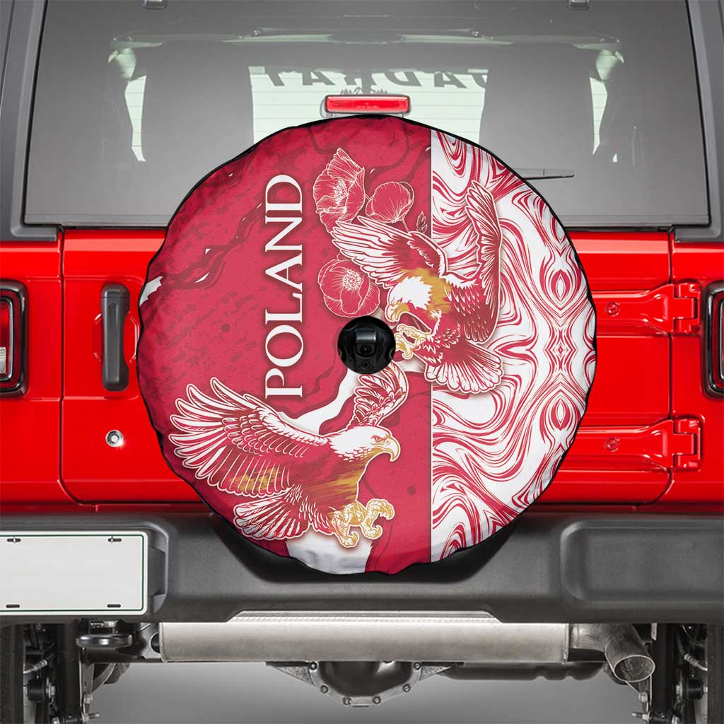 Poland Spare Tire Cover Two White Eagles Fighting - Wonder Print Shop