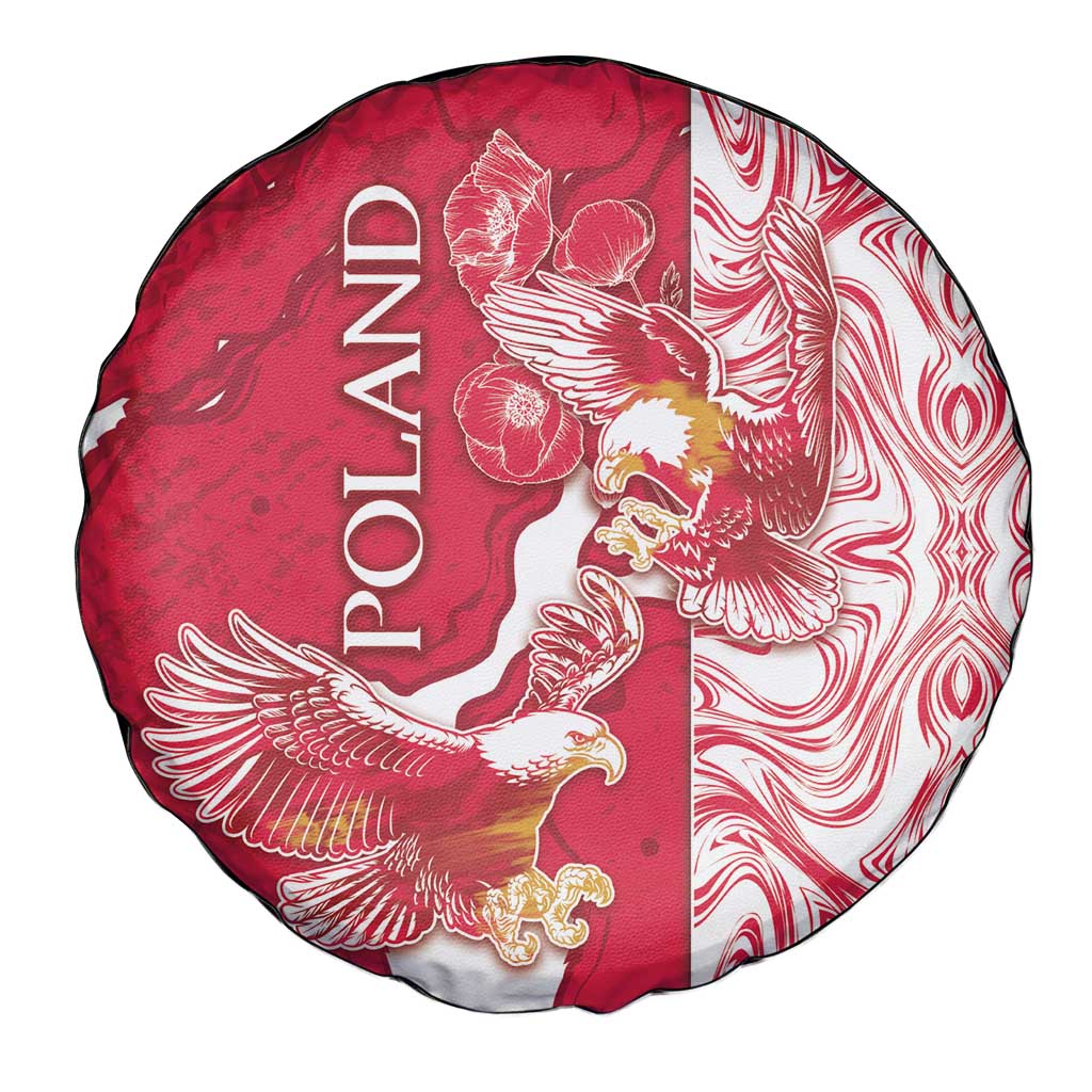 Poland Spare Tire Cover Two White Eagles Fighting - Wonder Print Shop