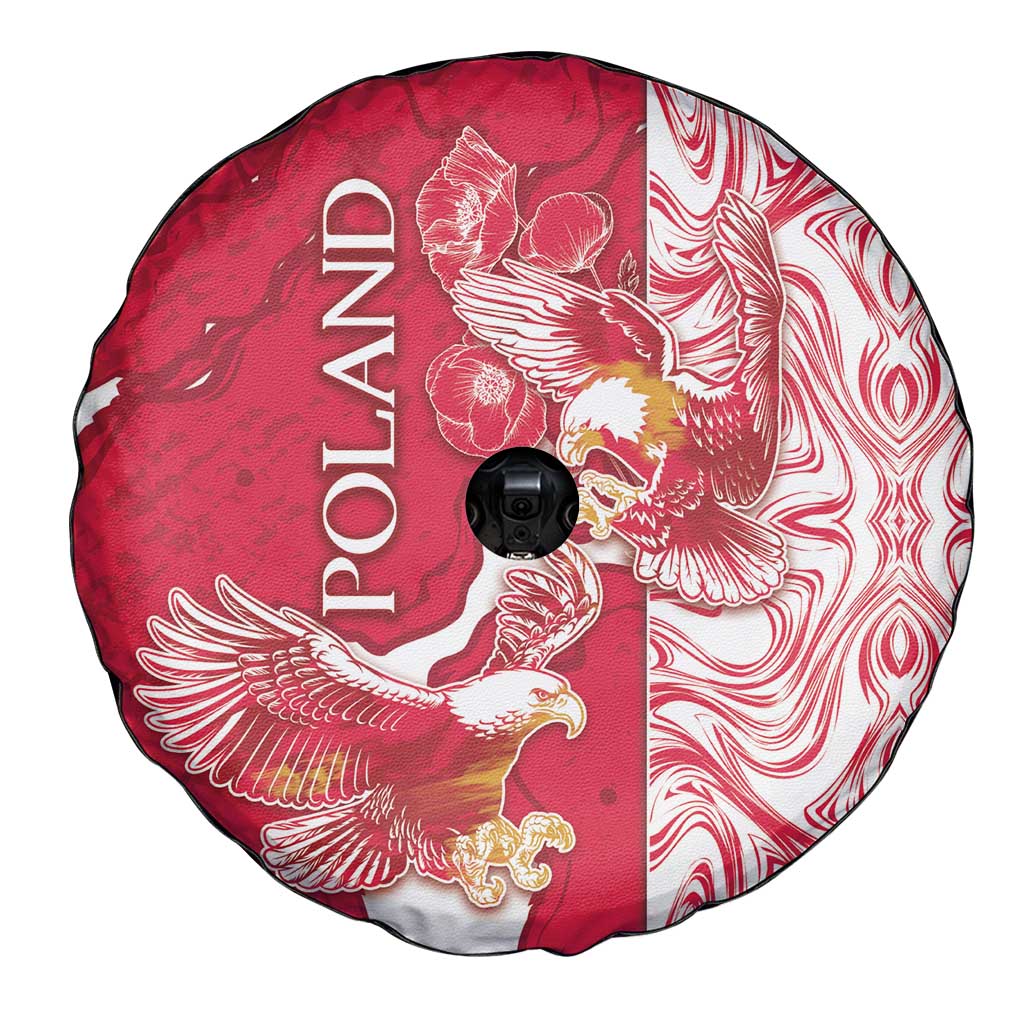 Poland Spare Tire Cover Two White Eagles Fighting - Wonder Print Shop