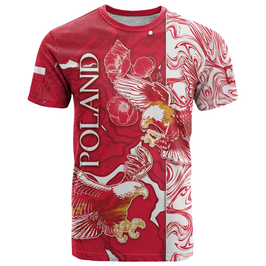 Personalized Poland T Shirt Two White Eagles Fighting - Wonder Print Shop
