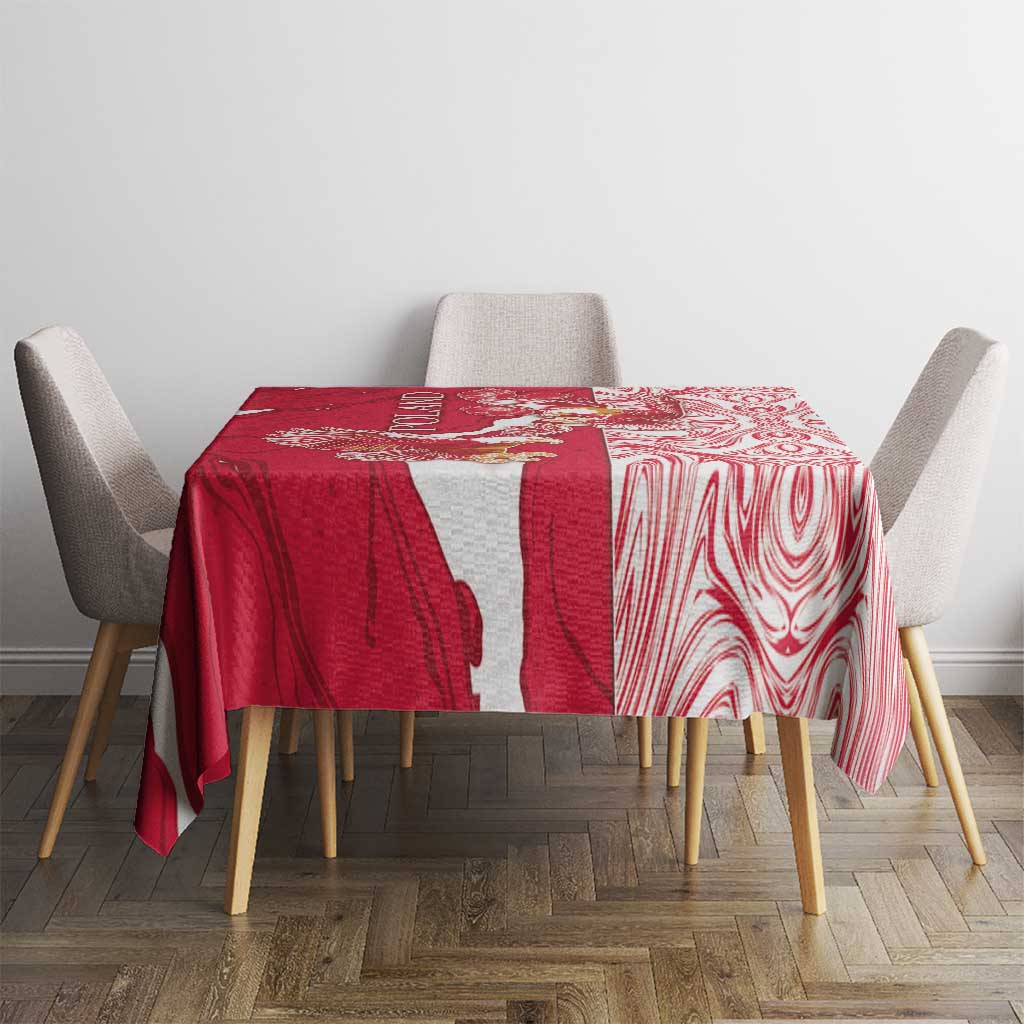 Poland Tablecloth Two White Eagles Fighting - Wonder Print Shop