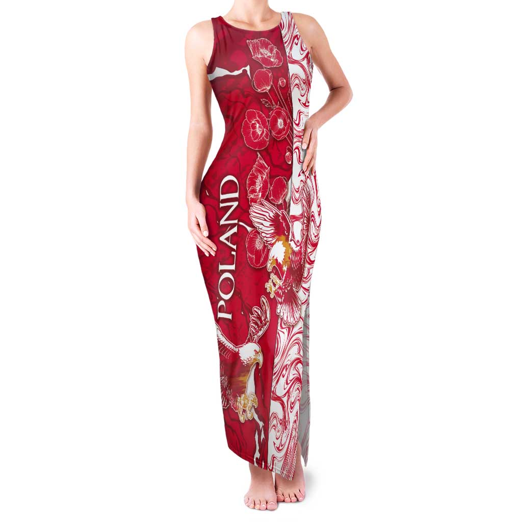 Personalized Poland Tank Maxi Dress Two White Eagles Fighting - Wonder Print Shop