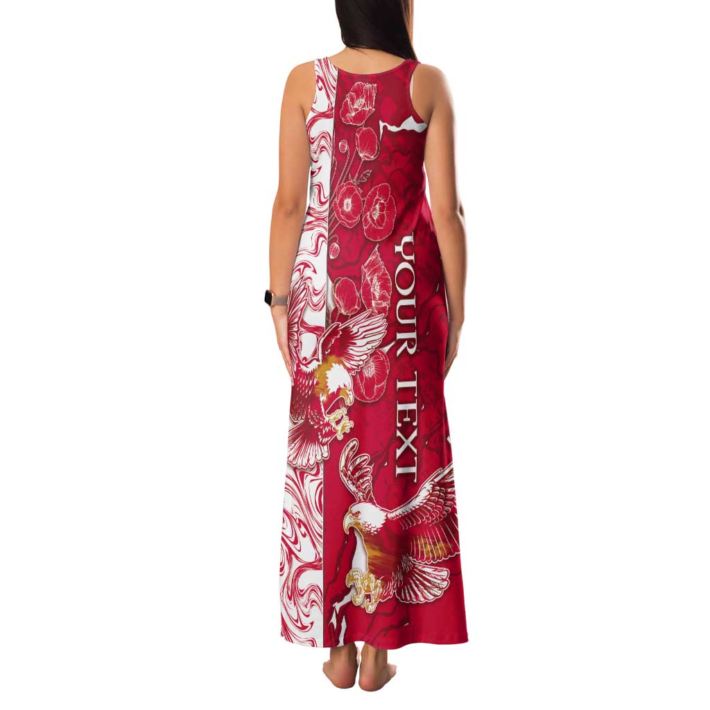 Personalized Poland Tank Maxi Dress Two White Eagles Fighting - Wonder Print Shop