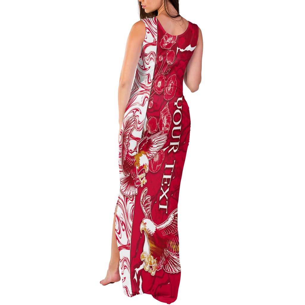 Personalized Poland Tank Maxi Dress Two White Eagles Fighting - Wonder Print Shop