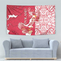 Poland Tapestry Two White Eagles Fighting - Wonder Print Shop
