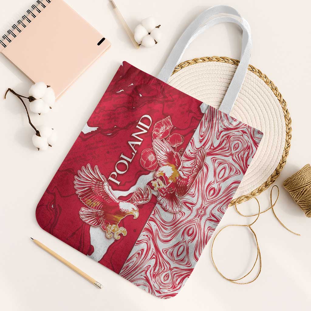 Poland Tote Bag Two White Eagles Fighting - Wonder Print Shop