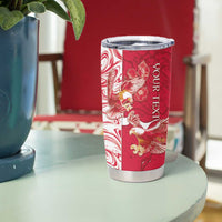 Personalized Poland Tumbler Cup Two White Eagles Fighting - Wonder Print Shop