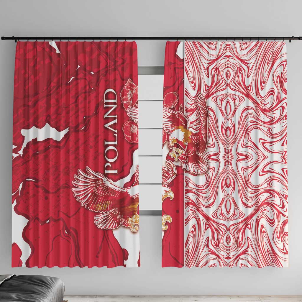 Poland Window Curtain Two White Eagles Fighting - Wonder Print Shop