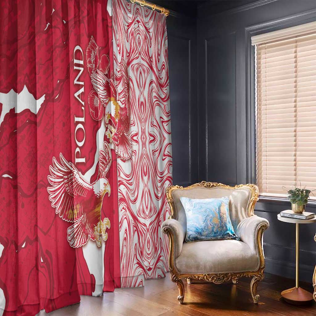 Poland Window Curtain Two White Eagles Fighting - Wonder Print Shop