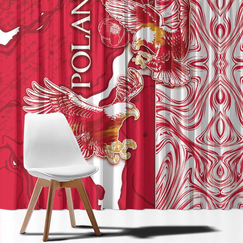 Poland Window Curtain Two White Eagles Fighting - Wonder Print Shop