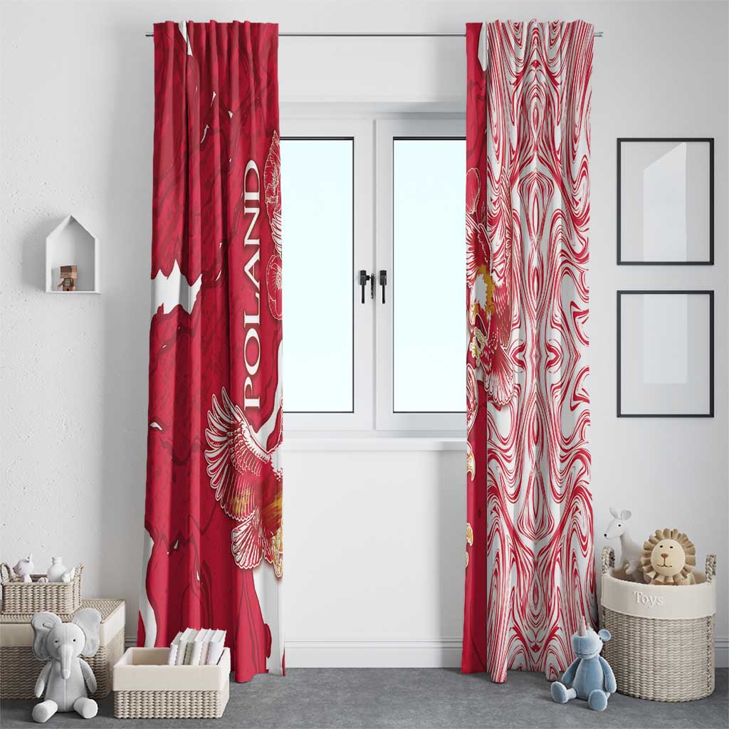 Poland Window Curtain Two White Eagles Fighting - Wonder Print Shop