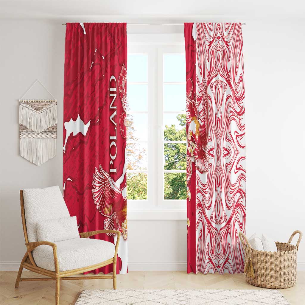 Poland Window Curtain Two White Eagles Fighting - Wonder Print Shop