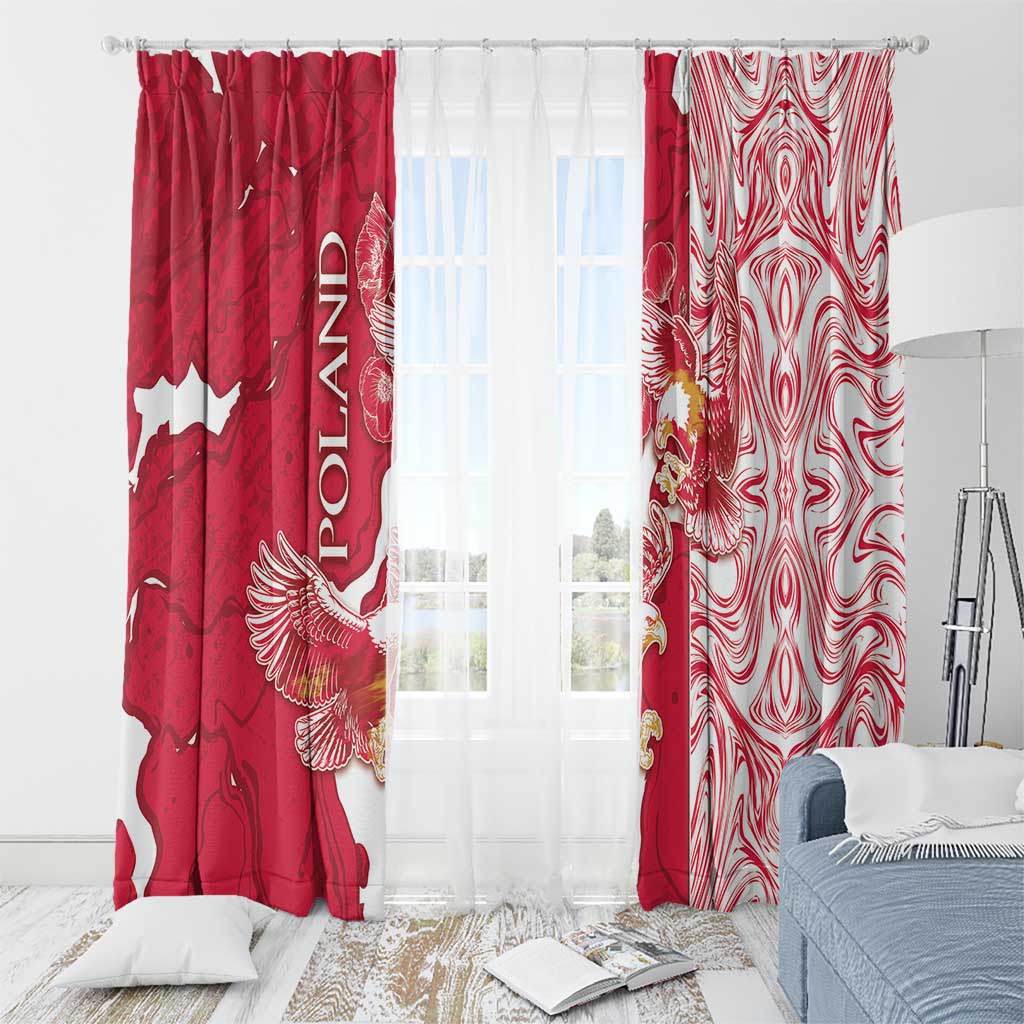 Poland Window Curtain Two White Eagles Fighting - Wonder Print Shop
