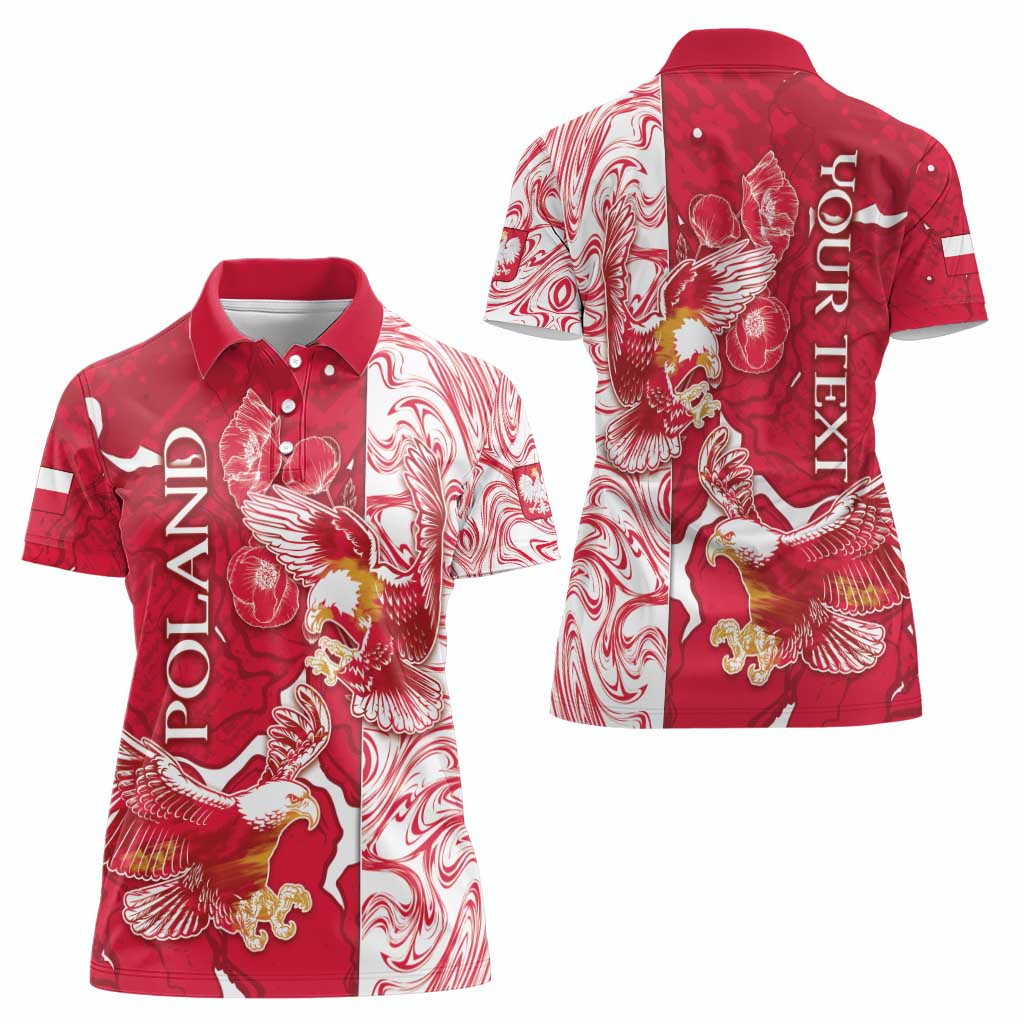 Personalized Poland Women Polo Shirt Two White Eagles Fighting - Wonder Print Shop